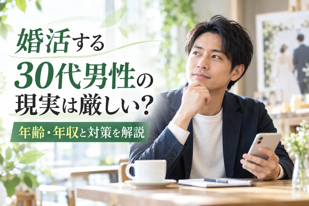 30代男性の婚活の現実は厳しい？年齢・年収と対策を解説